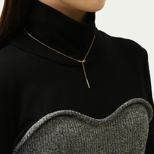 Thin stick long necklace(rne0082g)