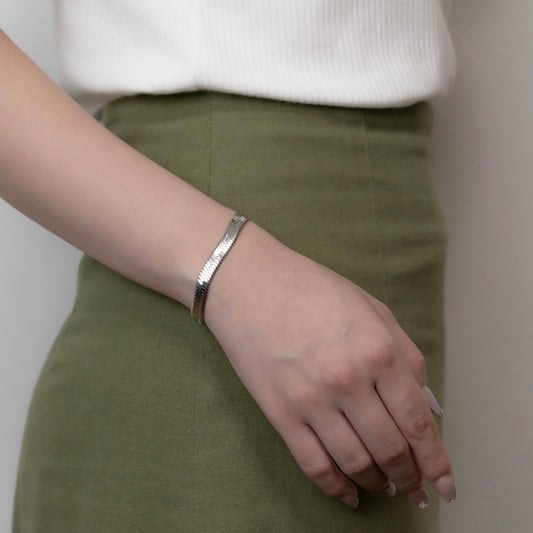 Flat snake chain bracelet(rbr0010s)