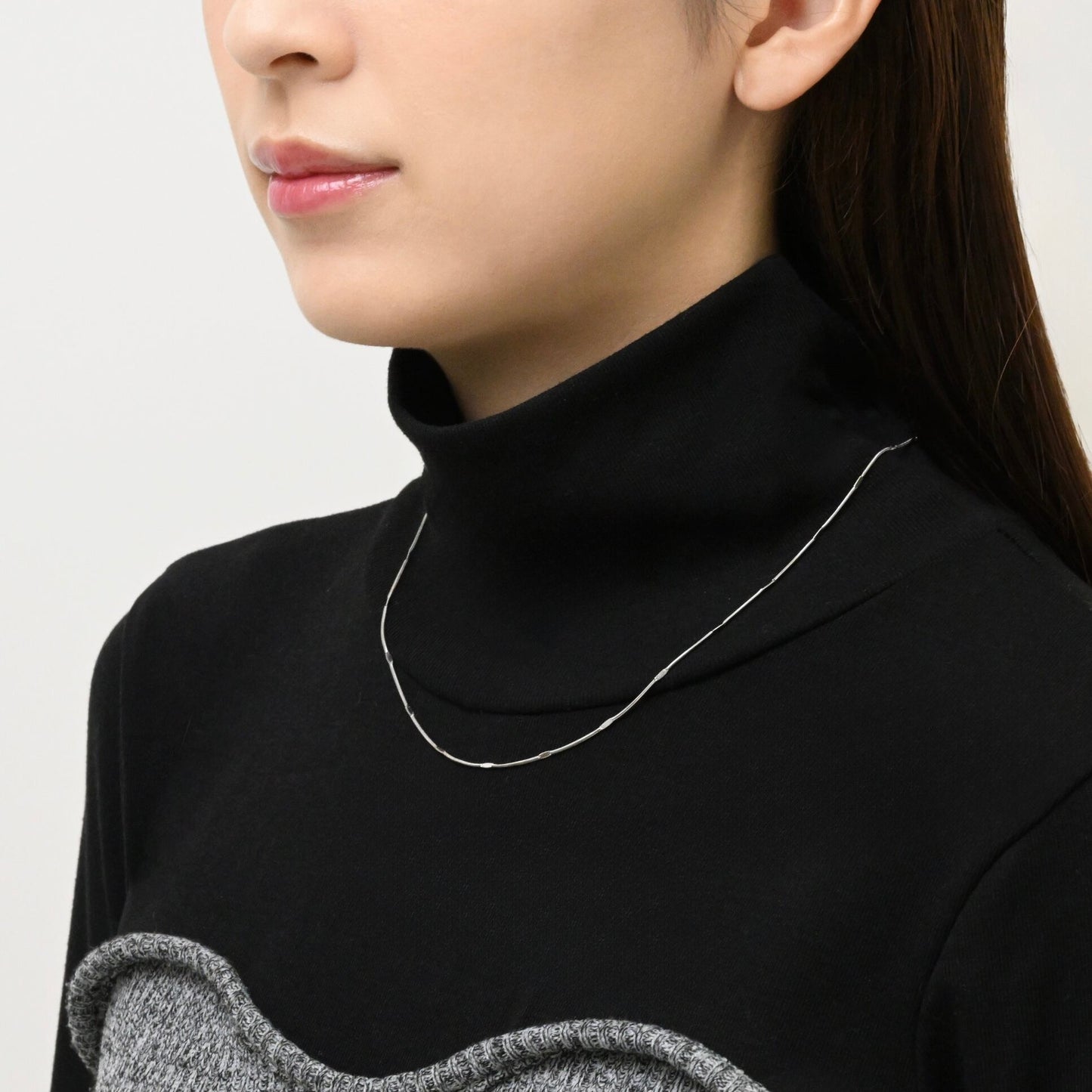 Round snake crushed necklace(rne0063s)