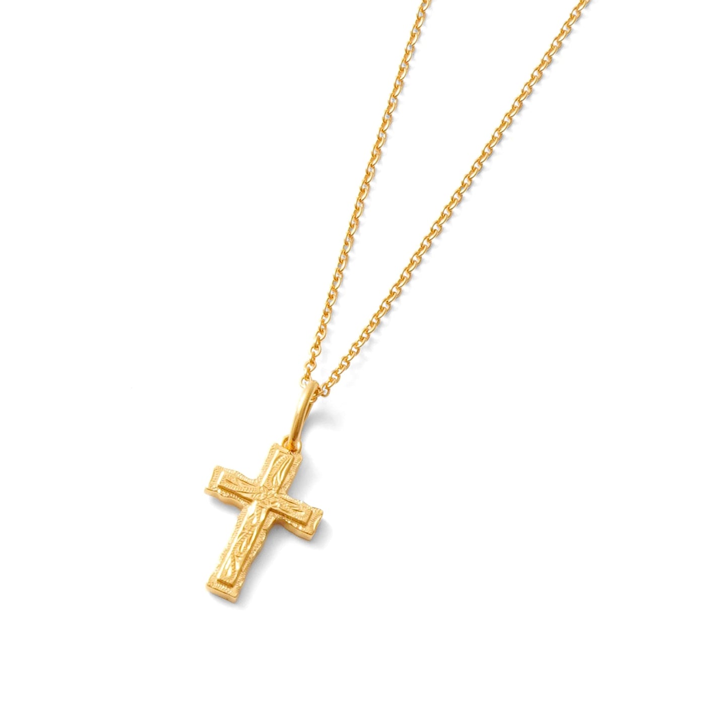 Hawaiian scroll cross necklace(Hne0009g)