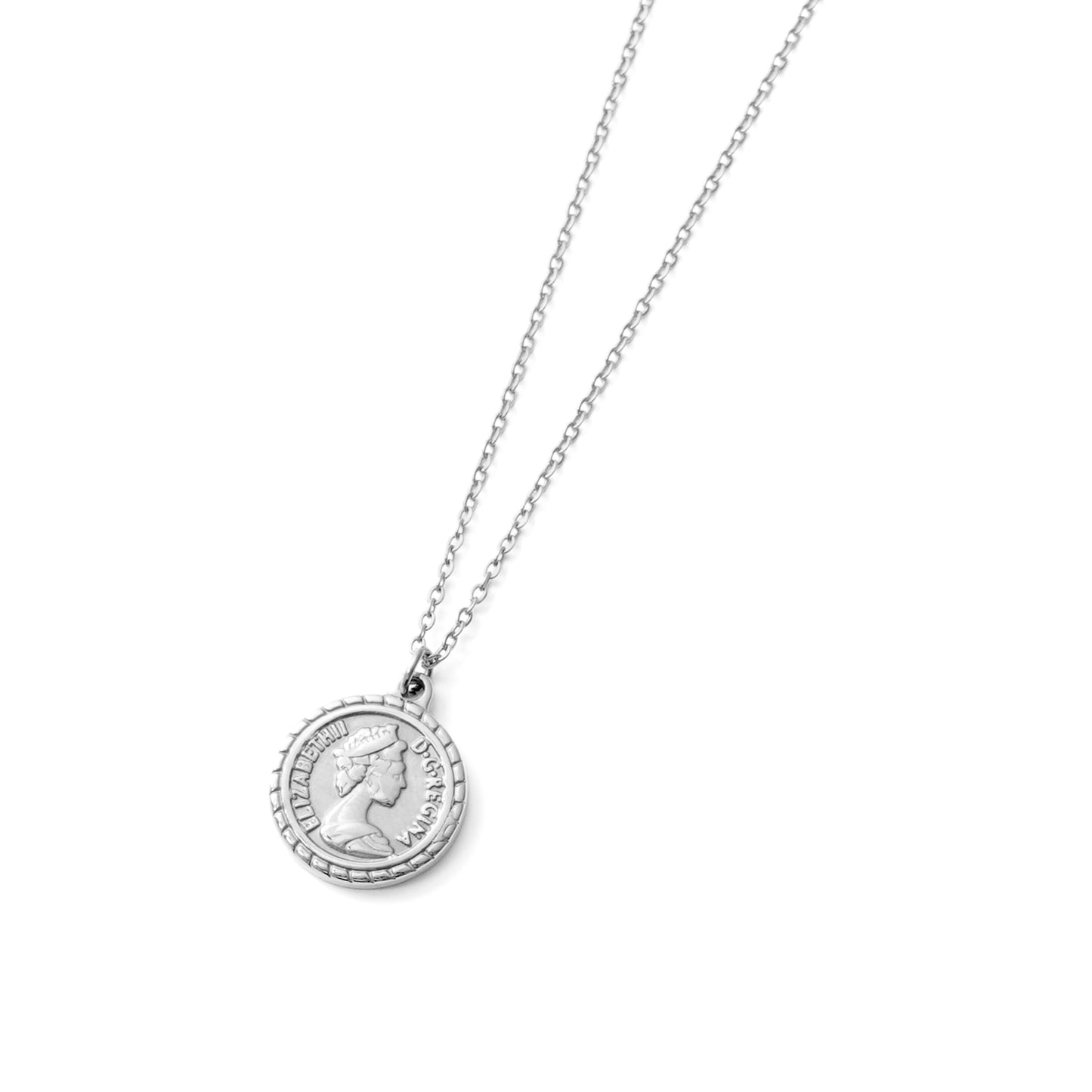 Queen coin necklace(cne0062s)