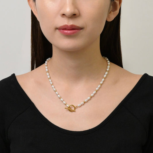 Pearl ball necklace(rne0085g)