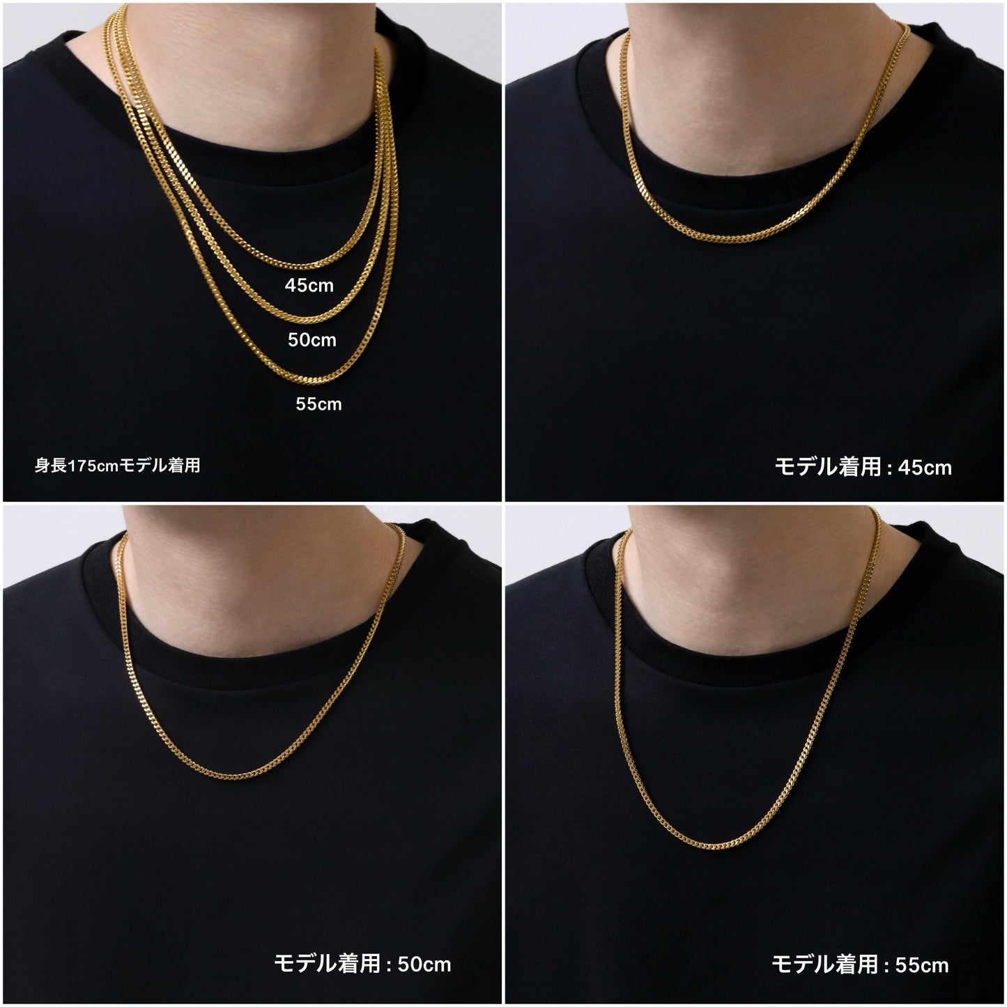 Square link chain necklace(cne0087g)