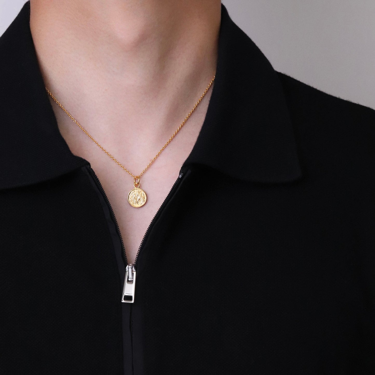 Hawaiian scroll coin necklace(Hne0011g)