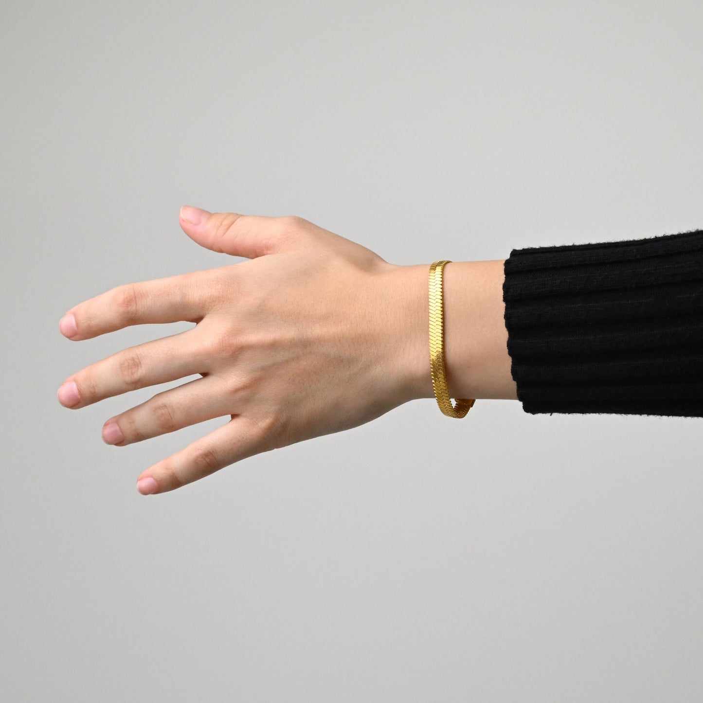 Flat snake chain bracelet(rbr0009g)