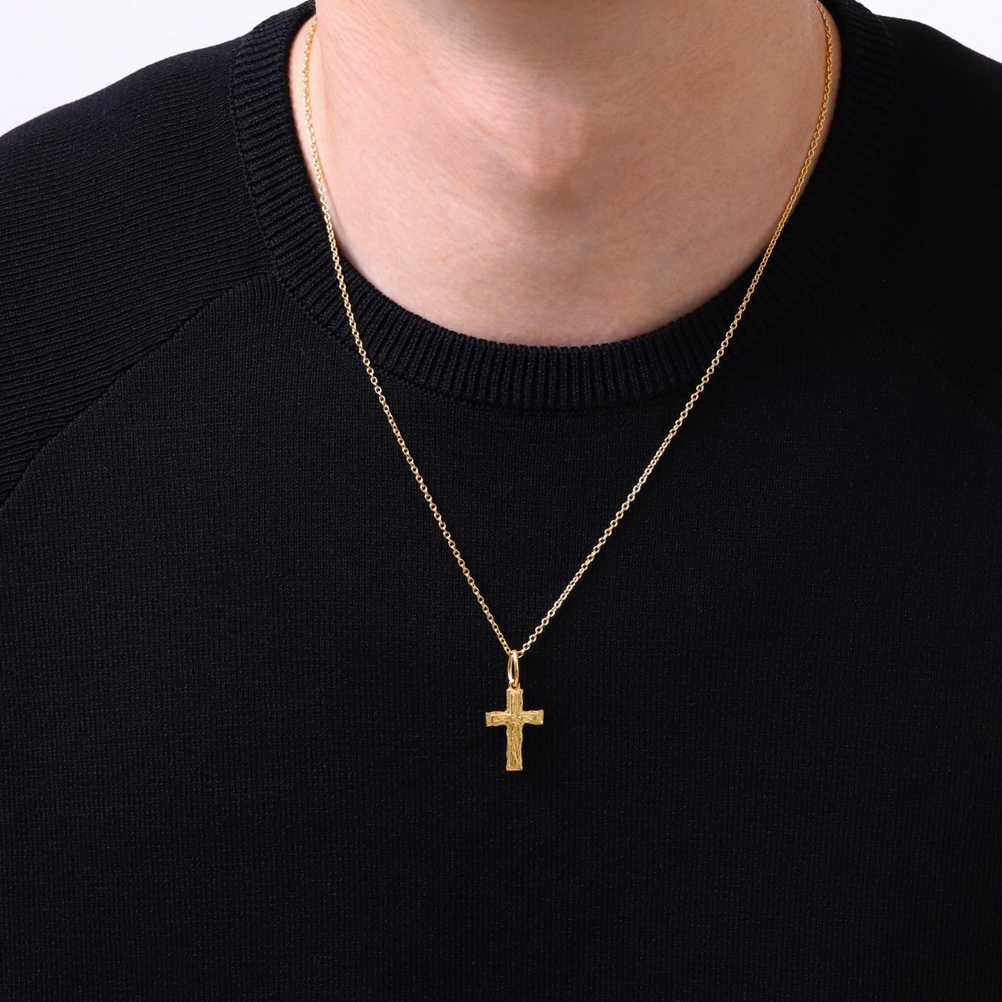 Hawaiian scroll cross necklace(Hne0009g)