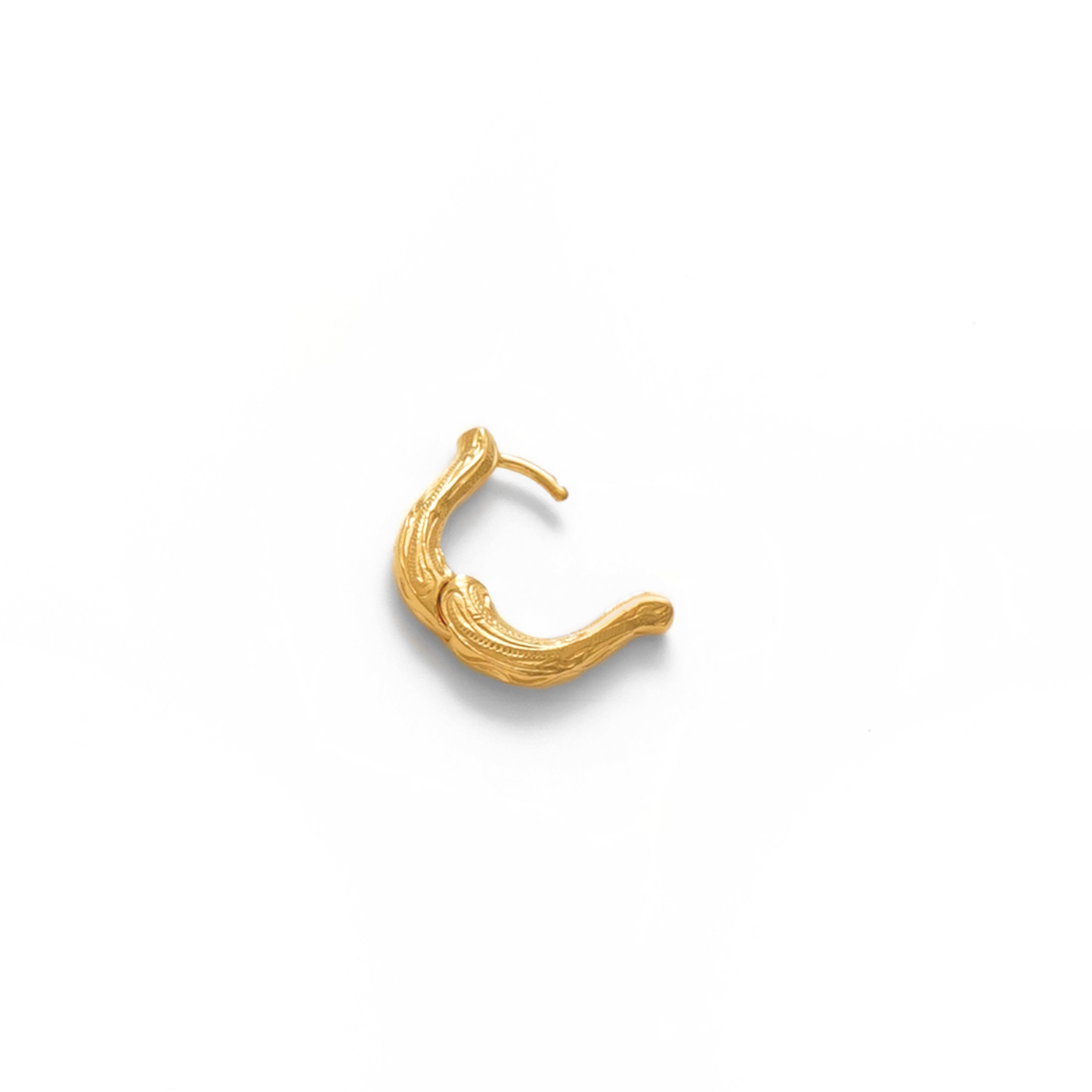 Hawaiian scroll horseshoe hoop pierce (Hpi0009g)