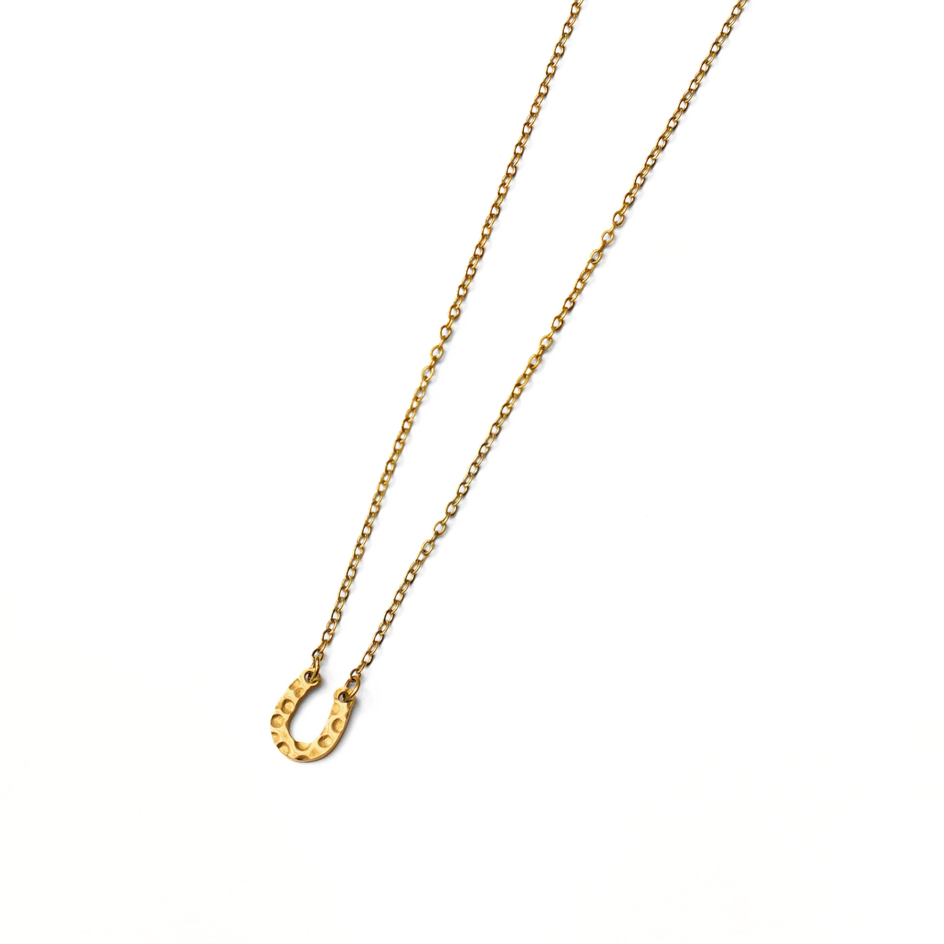 Tiny horseshoe necklace gold｜cross Jewellia｜金アレ対応・ユニ