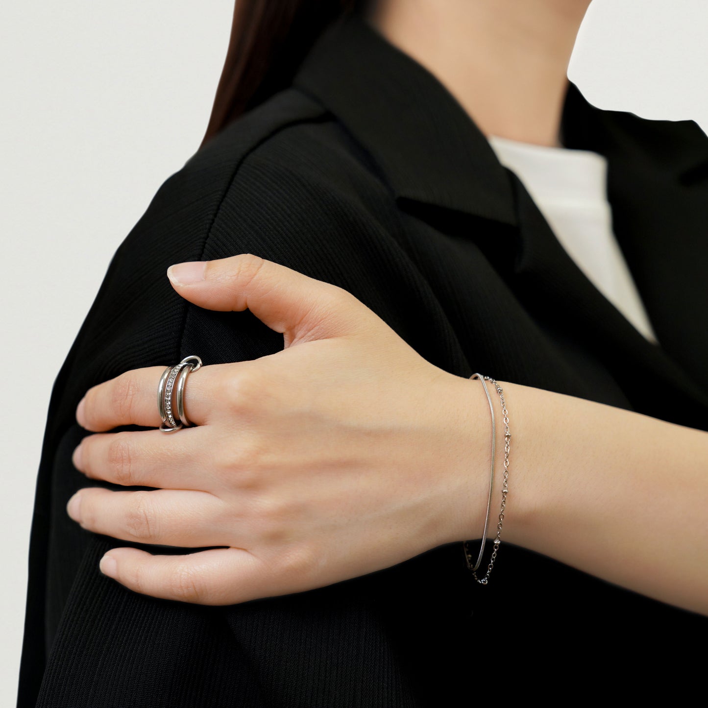 Double chain bracelet(rbr0051s)