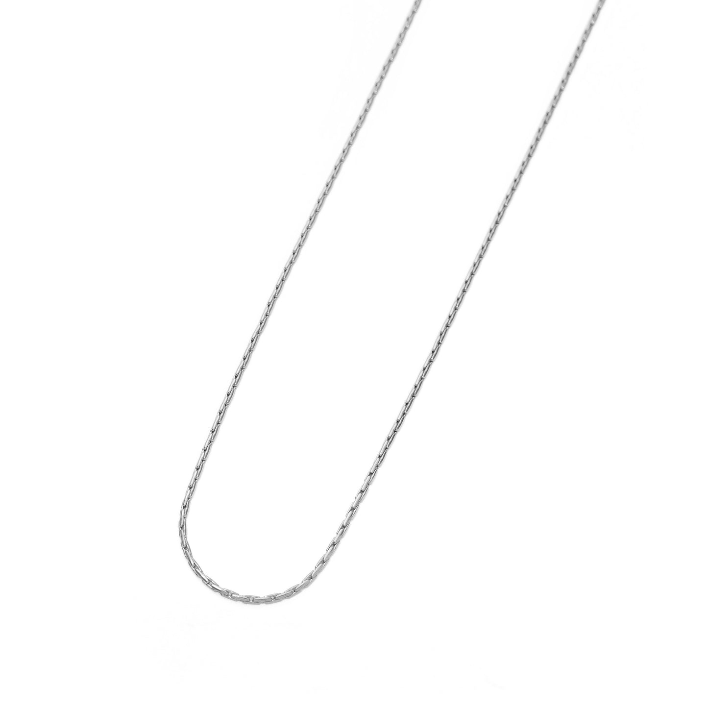 Dual oval chain slim necklace (cne0113s)