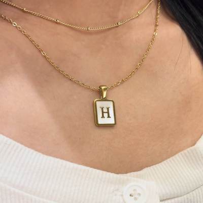 Alphabet shell necklace styling