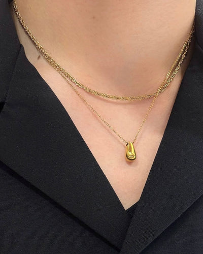 drop necklace styling