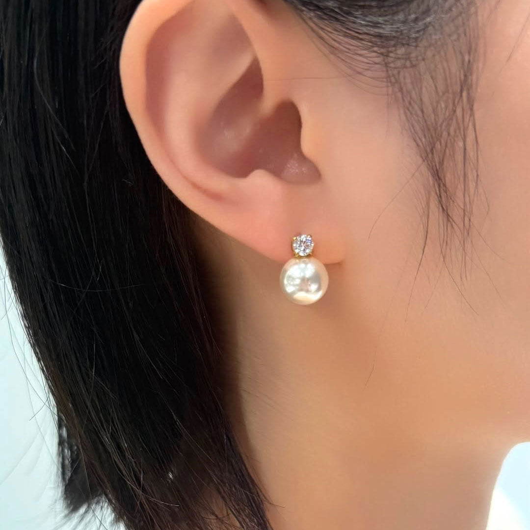 Cz pearl styling – cross Jewellia