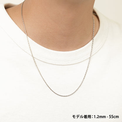 Dual oval chain slim necklace (cne0113s)