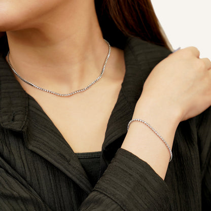 Cz tennis necklace (rne0120s)