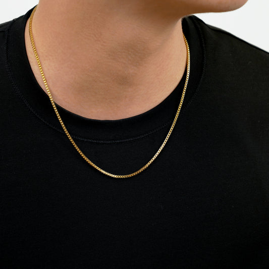 Box chain necklace(cne0102g)