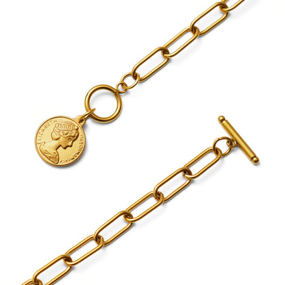 Clip chain coin necklace(cne0116g)