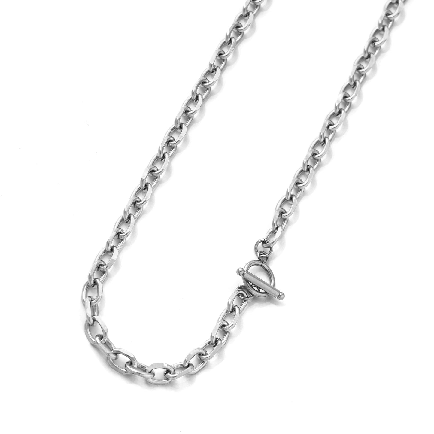 Cut cable chain necklace(cne0012s)