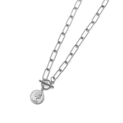 Clip chain coin necklace(cne0117s)