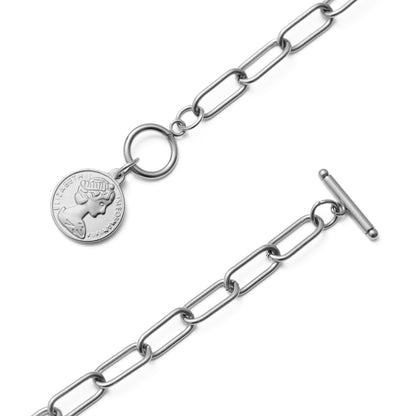 Clip chain coin necklace(cne0117s)