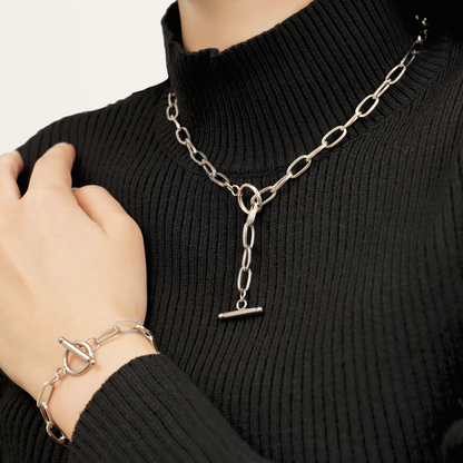 Sharp chain necklace (rne0127s)