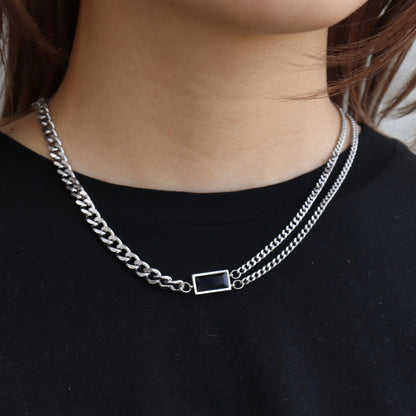 Double chain necklace(rne0010s)