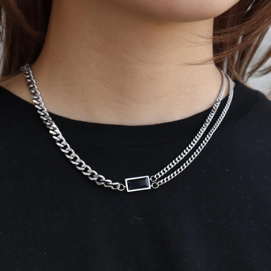 Double chain necklace(rne0010s)
