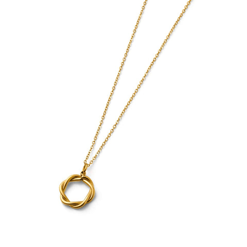 Twist circle pendant necklace(rne0081g)