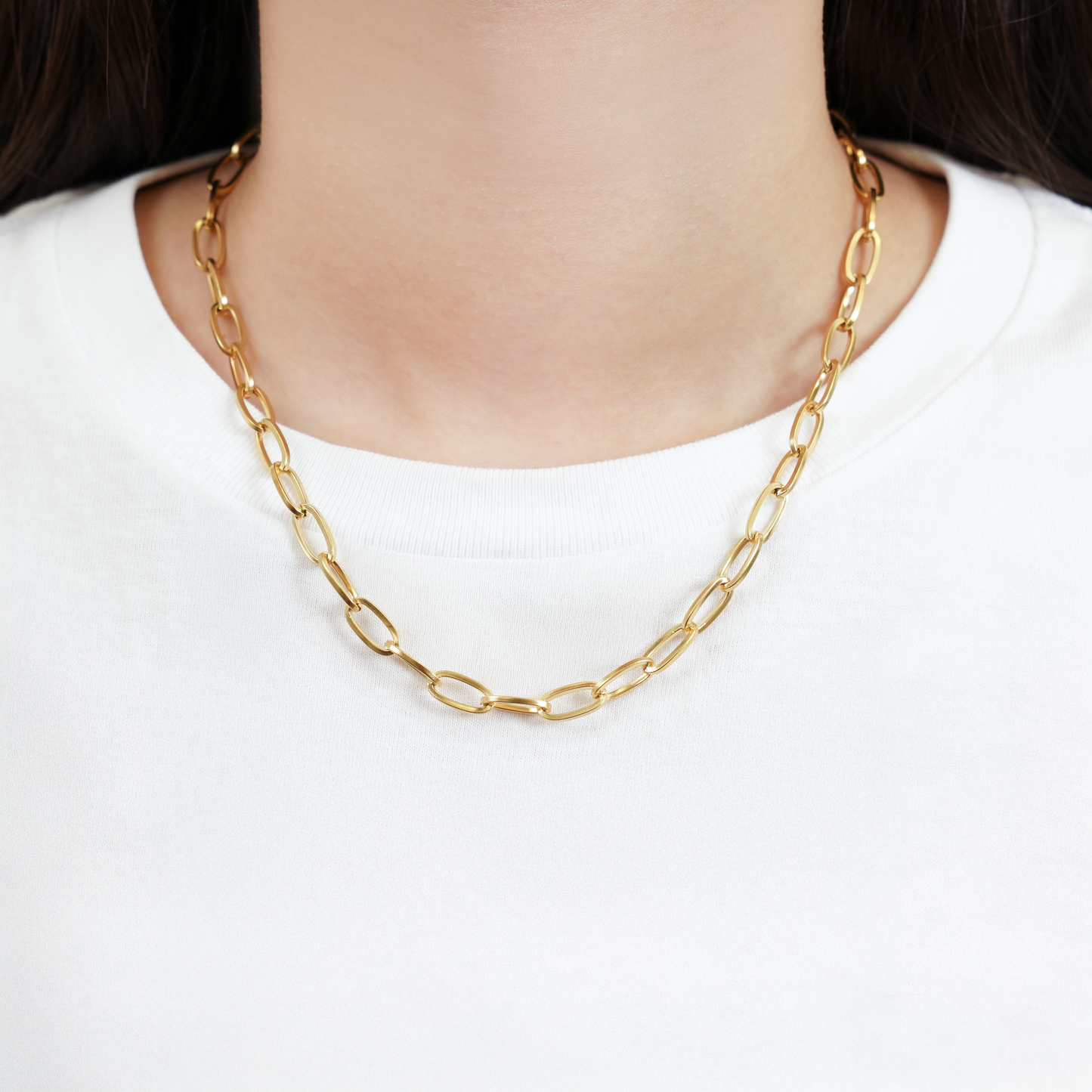 Sharp chain necklace (rne0128b)