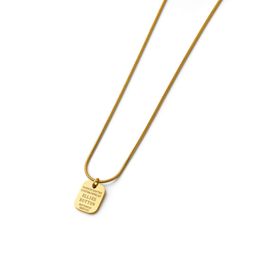 Message plate necklace(rne0027g)