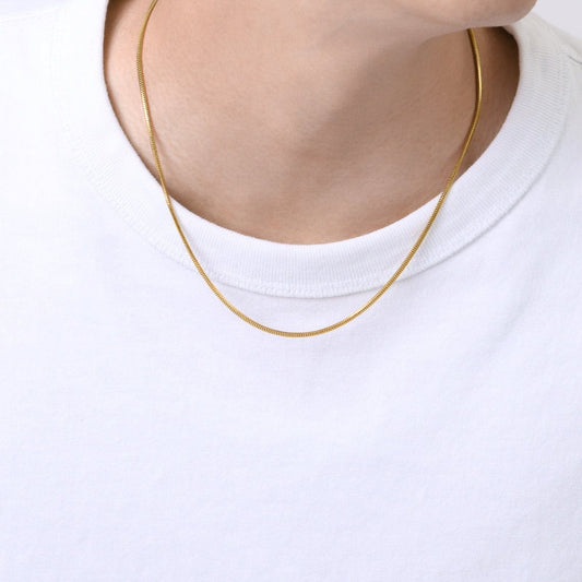 Round snake chain necklace(cne0085g)