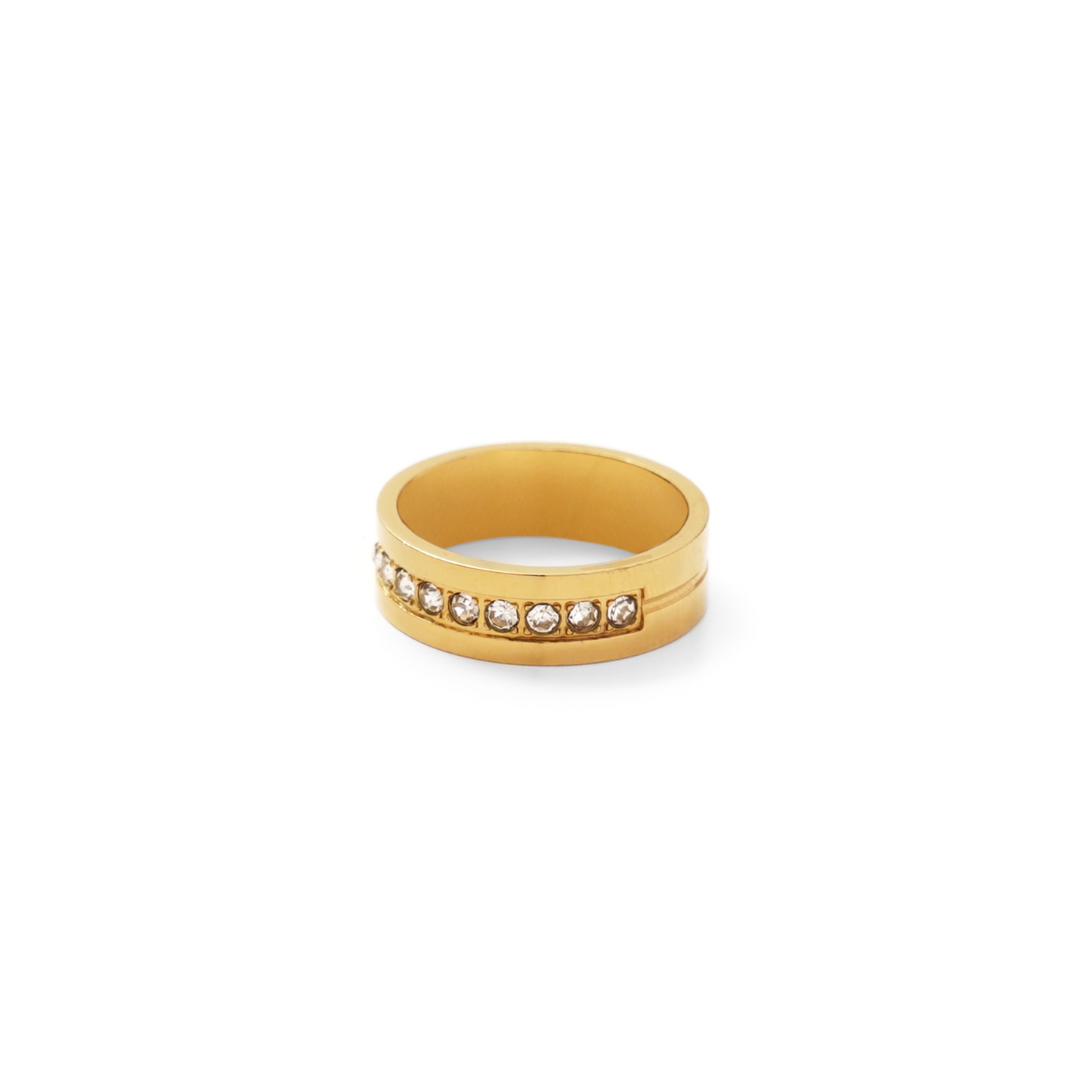 Cz half eternity ring (rri0112g)