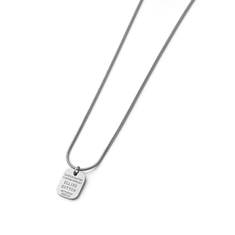 Message plate necklace(rne0028s)