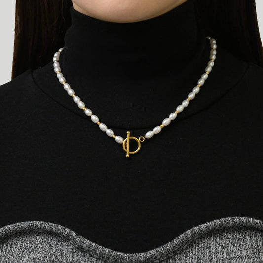 Pearl ball necklace(rne0085g)