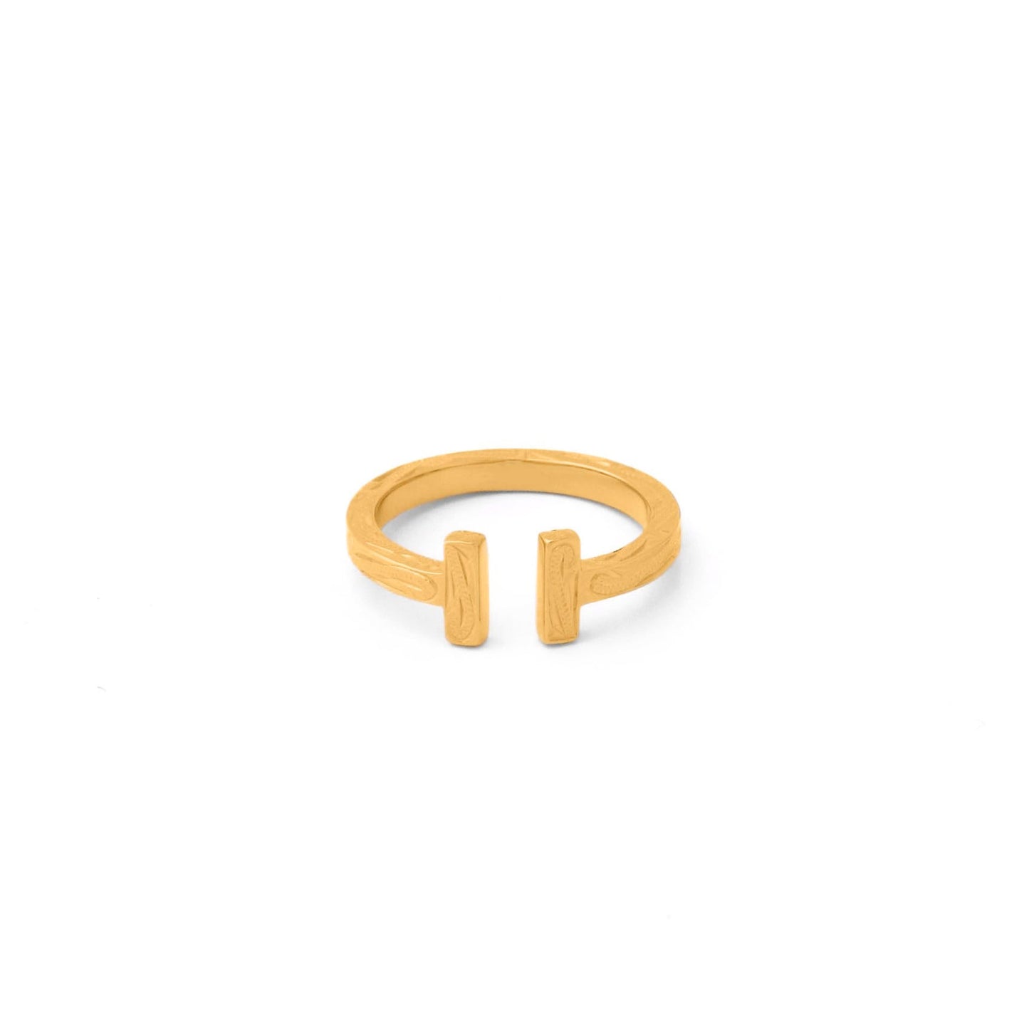 Hawaiian scroll T-shape ring(Hri0011g)