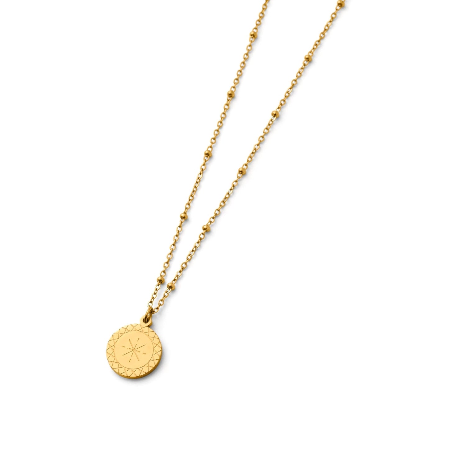 Compass coin necklace(rne0080g)
