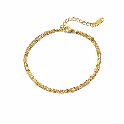 Pental ball chain double anklet(ran0012g)