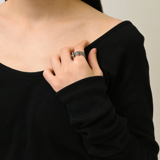 Triple finger ring(rri0059s)