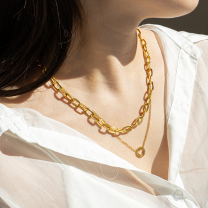 Leon chain necklace(rne0024g)