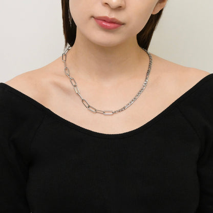Two types chain necklace(rne0051s)