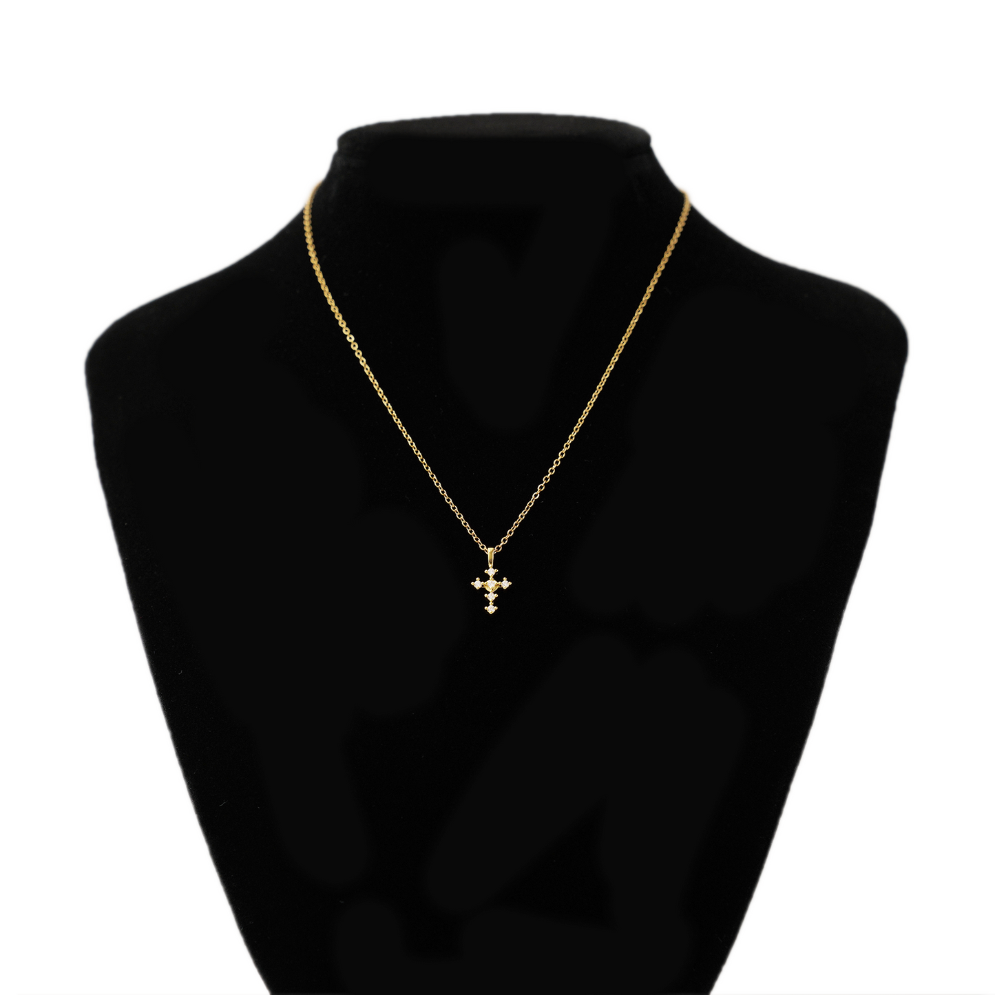 Cz cross necklace (cne0108g)