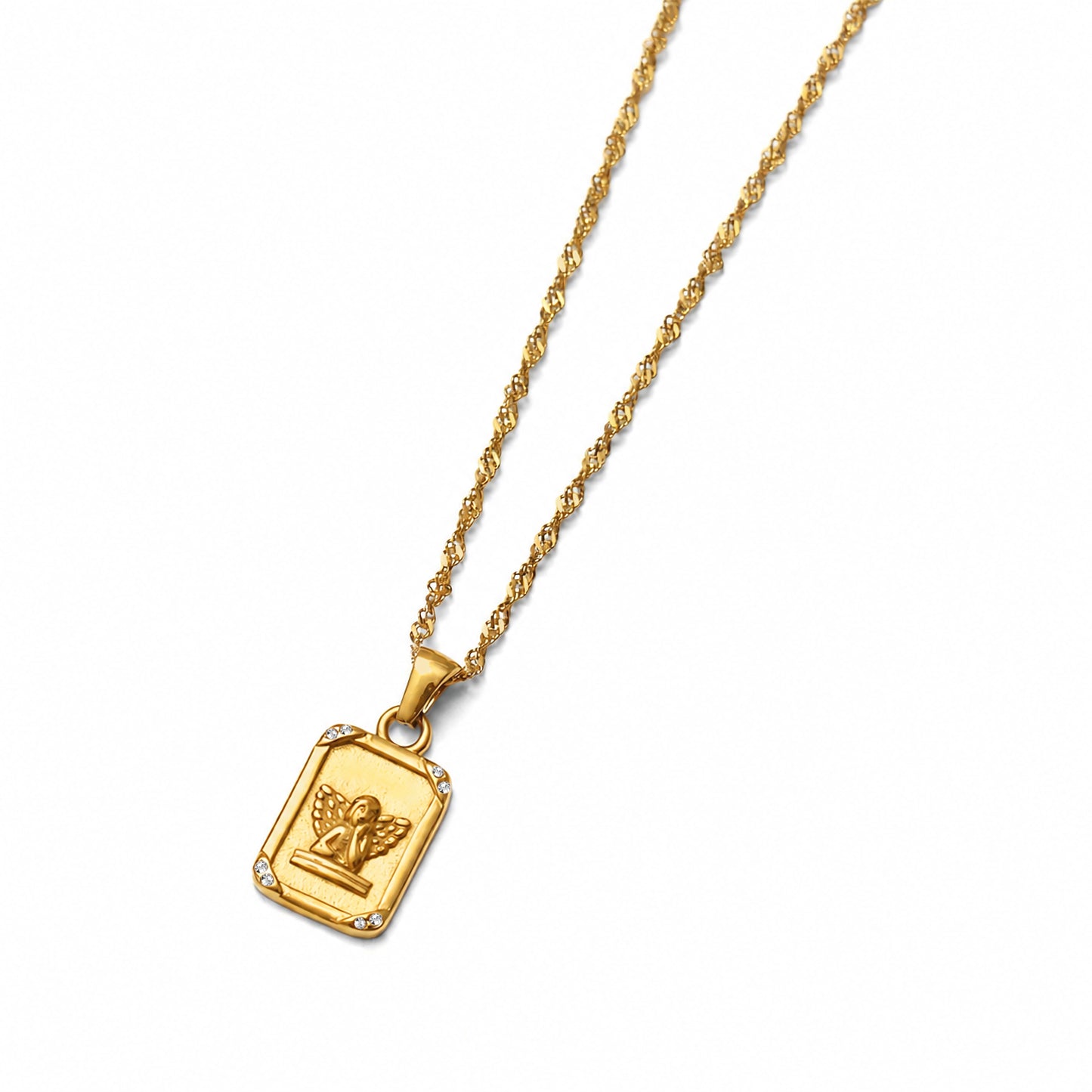Angel zirconia pendant necklace(rne0134g)