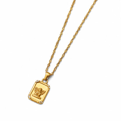 Angel zirconia pendant necklace(rne0134g)