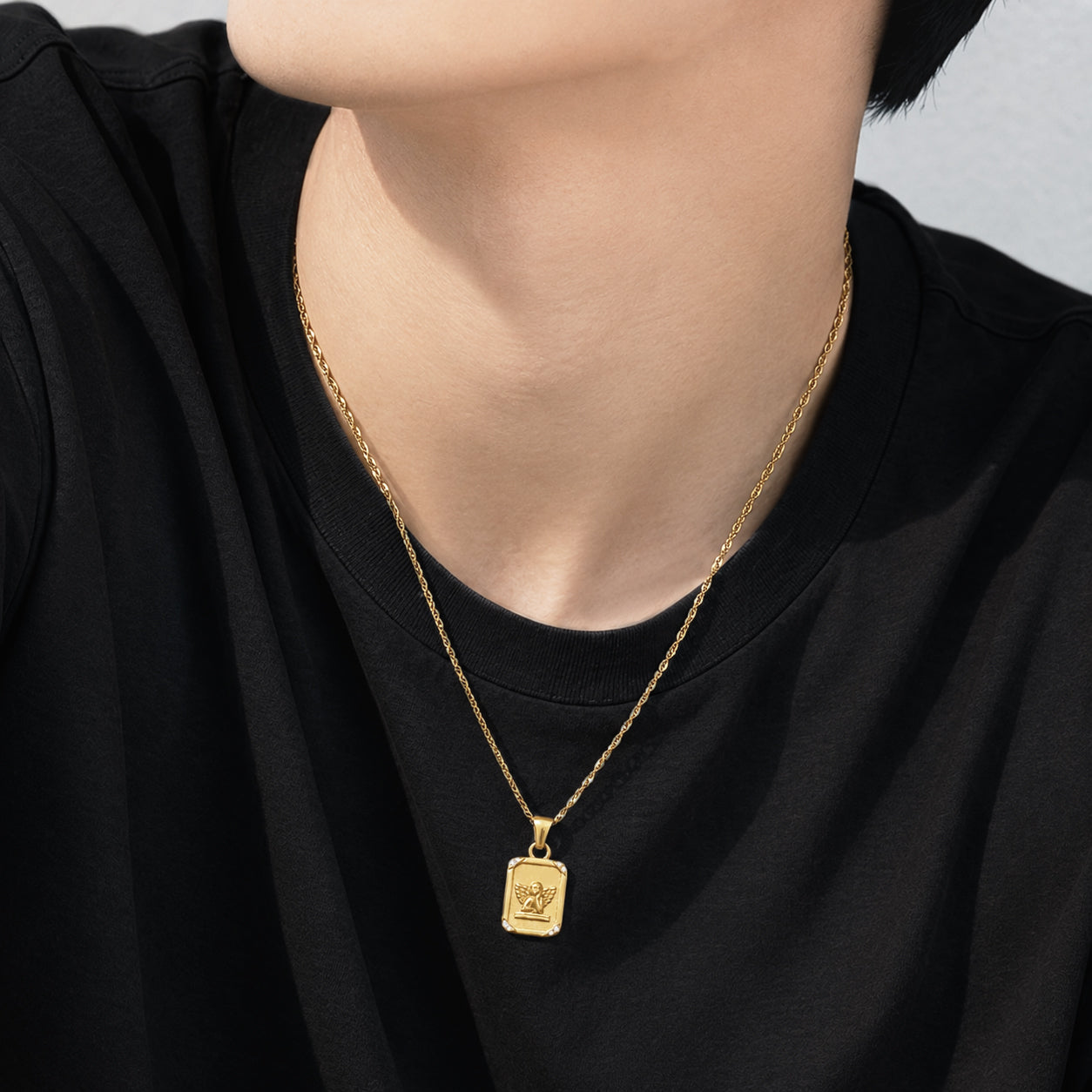 Angel zirconia pendant necklace(rne0134g)