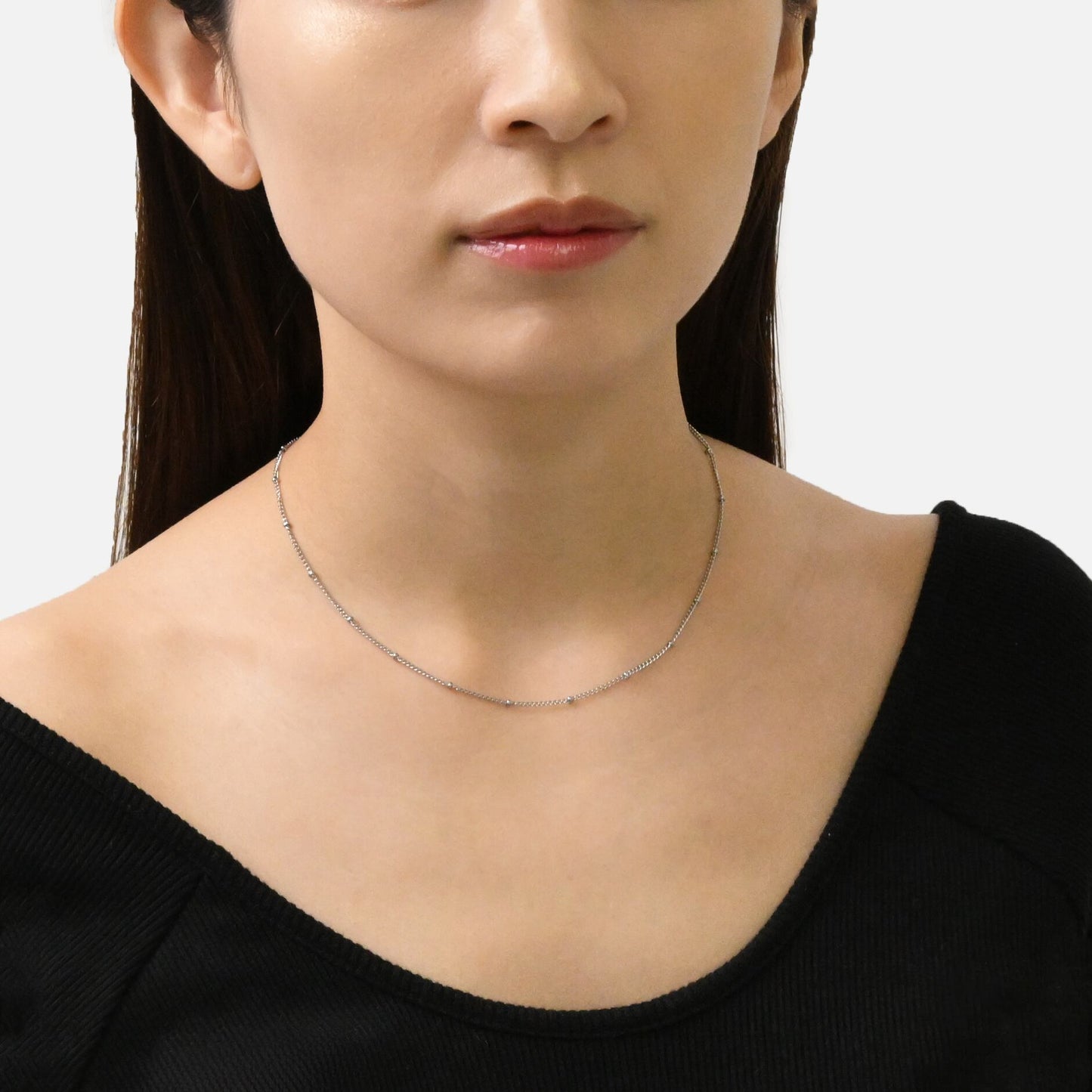 Dot chain necklace(rne0075s)
