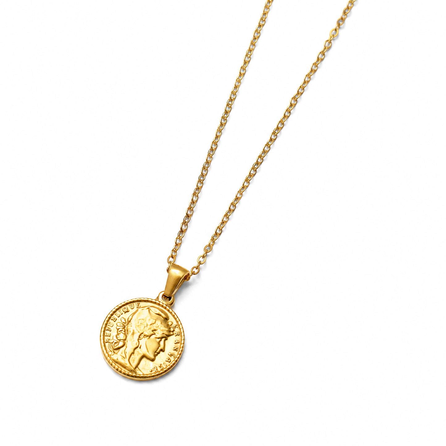 Vintage coin necklace(cne0118g)