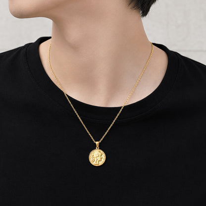 Vintage coin necklace(cne0118g)