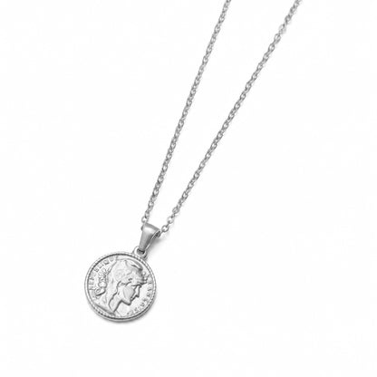 Vintage coin necklace(cne0119s)
