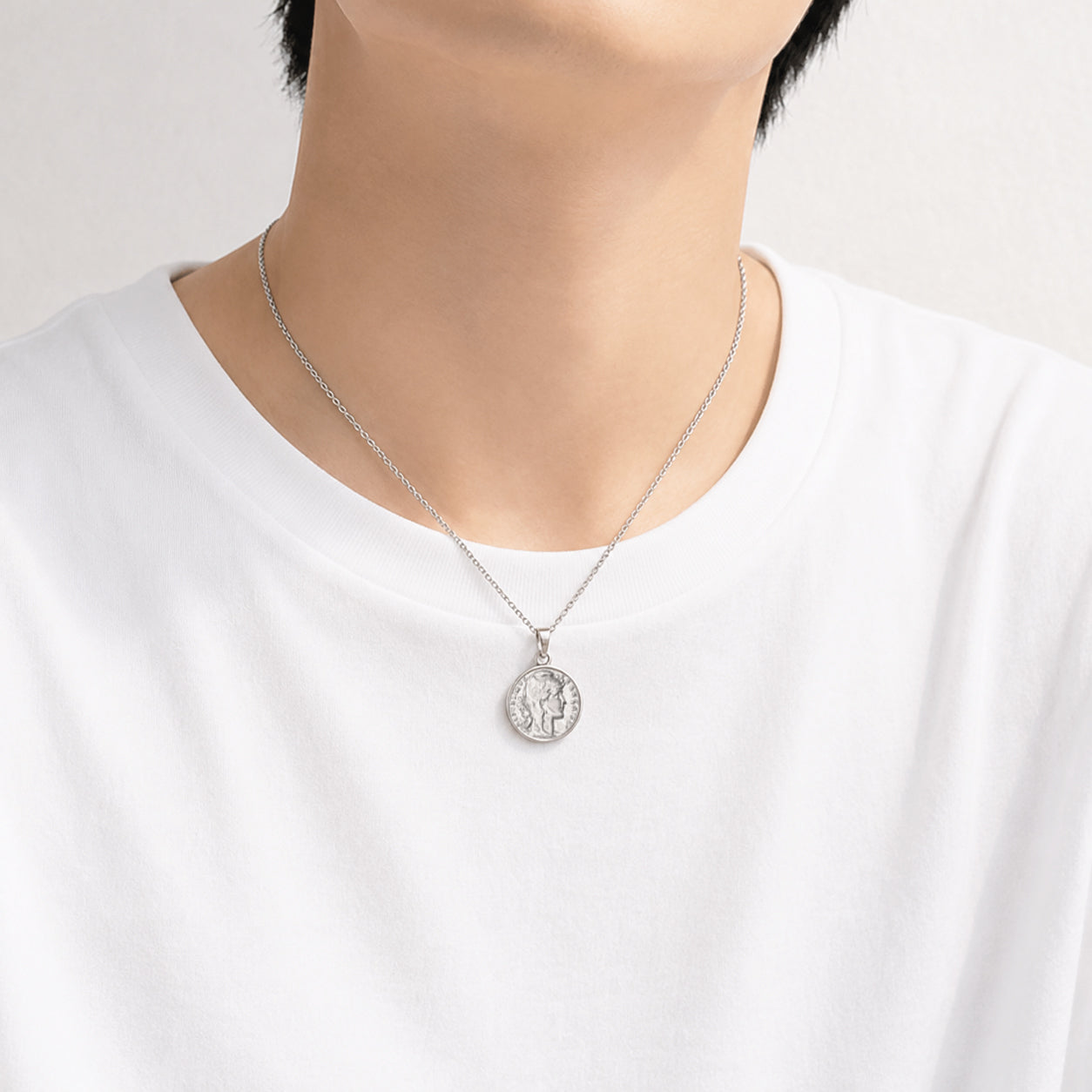 Vintage coin necklace(cne0119s)
