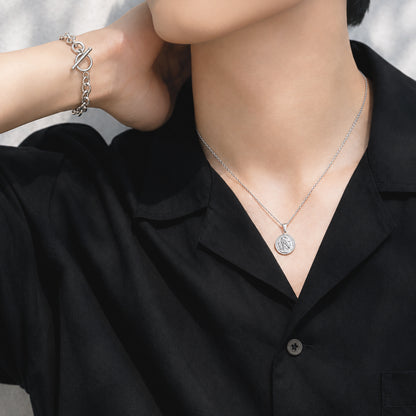 Vintage coin necklace(cne0119s)